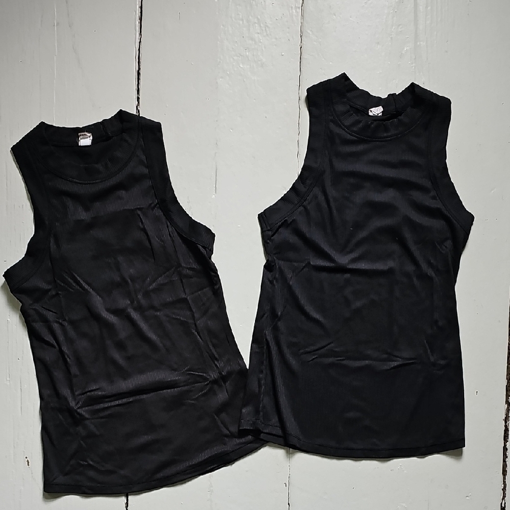 90 Degree By Reflex Black Sleeveless Muscle Tee